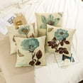 thumbnail image 4 of Yirtree Pack of 4 Throw Pillow Covers 18 x 18, Decorative Floral Linen Pillow Cover for Living Room Bedroom, Couch Sofa Chair Bed Pillow Covers Home Outdoor, 4 of 8