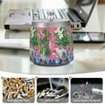 thumbnail image 6 of Yayeee Ashtray with Lid for Cigarette Smokeless Stainless Steel Home Ash Holder, White Vibrant Flowers, 6 of 7