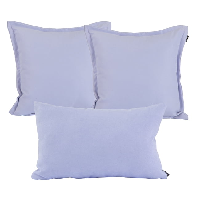 Set de 3 Cojines Decorativos DICASA Ela Lila (2 Cuadrados + 1 Rectangular)
