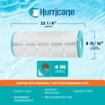 thumbnail image 2 of Hurricane HF8412-01 Replacement Spa Filter Cartridge for PA175 and Unicel C-8412, 2 of 8