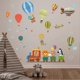 thumbnail image 3 of Cartoon Forest Animal Hot Air Balloon Train Wall Decals Animal Trip Wall Stickers, Children Kids Baby Home Room Nursery DIY Decorative Adhesive Art Wa, 3 of 4
