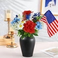thumbnail image 6 of Mainstays 19 inches Indoor Artificial Rose Daisy Bouquet, Red, White and Blue Color., 6 of 8