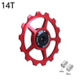 thumbnail image 1 of 11-17T Wheel Ceramic Bearing Pulley Road Bike Rear Derailleur Red14T, 1 of 4