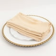 thumbnail image 4 of Balsa Circle 5 Pieces 20" Beige Lamour Satin Napkins Wedding Party, 4 of 6