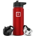 thumbnail image 1 of Botella de hidratación IRON °FLASK para acampar y hacer senderismo, 500 ml, color rojo fuego, 1 of 8