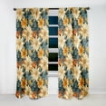 thumbnail image 2 of Designart "Bohemian Chrysanthemum Mandala Design IV" Floral Blackout Curtain Panels, 2 of 4