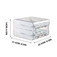 thumbnail image 2 of Pet32 Refrigerator Storage Box | Drawer Style Egg Organizer | Food Grade Kitchen Preservation Container | Holds 32 Eggs | 22.5X21.5X14Cm, 2 of 2