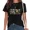 C-Black, variant on UNISHE Women's Don't Be Afraid to Bloom a Little Differently Graphic Tee Boho Wildflower T-Shirt Black, S