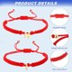 thumbnail image 3 of 2 piezas pulsera de la amistad cuerda trenzada pulsera encanto ajustable hecho a mano, 3 of 6