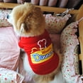 thumbnail image 3 of Flmtop Dog T-shirt Round Neck Wearable Cotton Puppy Two-legged Vest for Spring Purple, 3 of 9