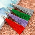 thumbnail image 5 of U8MO 2X 6cm Metal Cap Earrings Tassels Trim Pendant Jewelry Making DIY 12 Colors-4# yellow-2pcs, 5 of 6
