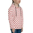 thumbnail image 3 of Uemuo Red Cross Pattern Hooded Sweatshirt for Youth Pullover with Kangaroo Pocket Trendy youth sweatshirt Casual Hoodie for Boys and Girls-Small, 3 of 6