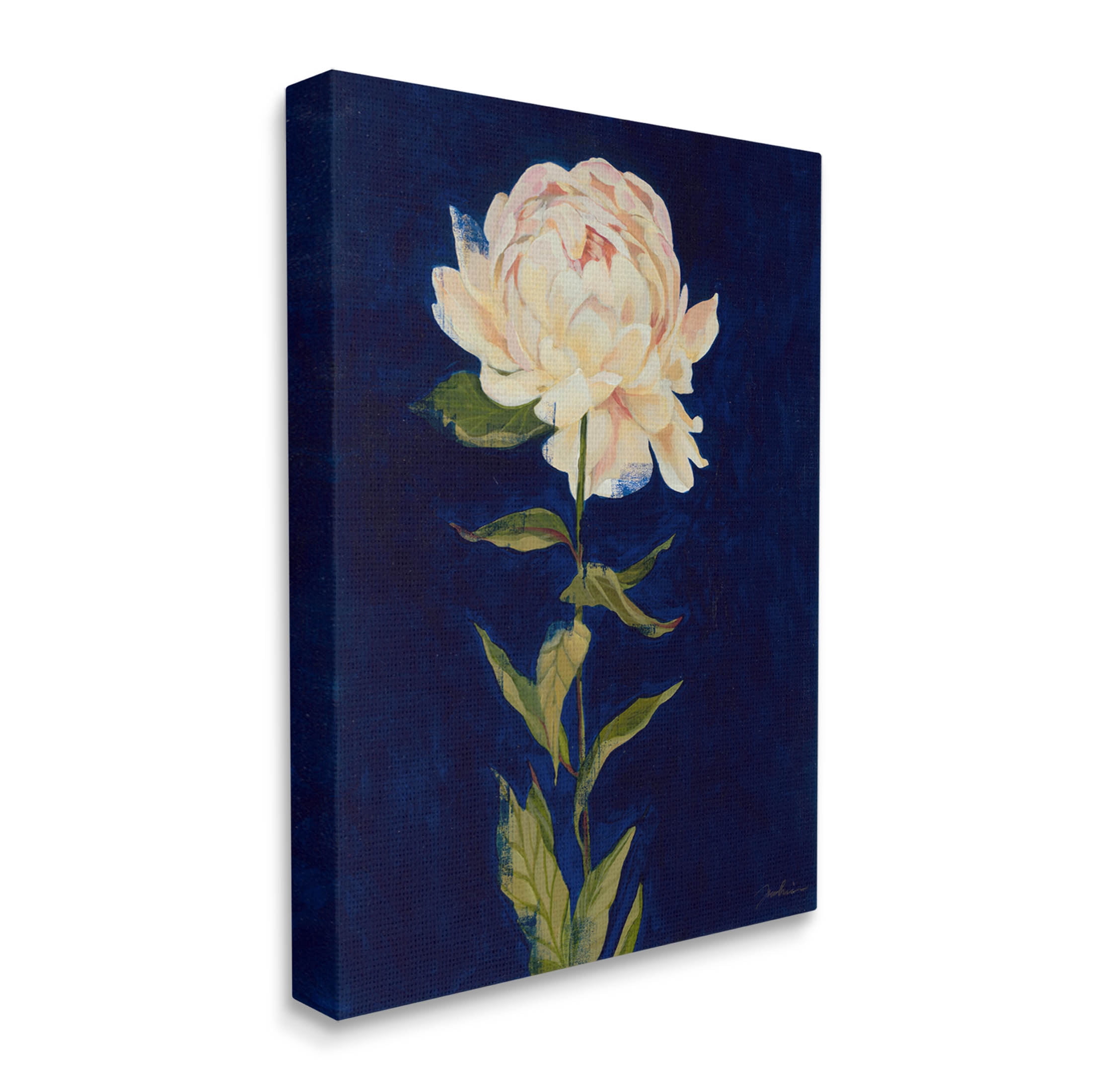 Stupell Industries Bold Rose Bloom Painting Painting Gallery Wrapped Canvas Print Wall Art, Design by Liz Jardine