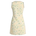 thumbnail image 5 of AUNVITO Women's Nightgown Round Neck Sleeveless with All-over Print and Pocket Casual and Fashionable Sleepwear, 5 of 7