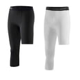 thumbnail image 3 of Pantalones de una sola pierna, pantalones ajustados de baloncesto, pantalones cortos estilo hombre, mallas de entrenamiento deportivo, pantalones para correr y fitness, 3 of 6