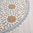 thumbnail image 4 of Safavieh Chelsea Alondra Bordered Wool Area Rug, Ivory/Blue, 4'6" x 6'6" Oval, 4 of 13