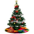 thumbnail image 4 of Christmas Tree Skirt Xmas Tree Skirts 30 in Christmas Lights Bulbs Christmas Tree Mat for Christmas Holiday Party Ornaments, 4 of 5