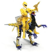 Power Rangers Dino Thunder: Yellow Raptor Rider With 5-inch Figure