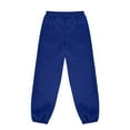 thumbnail image 4 of SERTG Big Kids Solid Color Fashion Activewear Pants Casual Fall Winter Soft Elastic Waist Sweatpants for Boys and Girls 5-15 Years(Blue#1,9 Years), 4 of 5