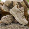 thumbnail image 2 of Men's Lace‑Up Mid‑Top Outdoor Hiking Shoes, Spliced Multi‑Panel Upper Footwear with Deep‑Lug Rugged Thick Outsole for Mountain Trekking and Field Outdoor Activities, 2 of 9