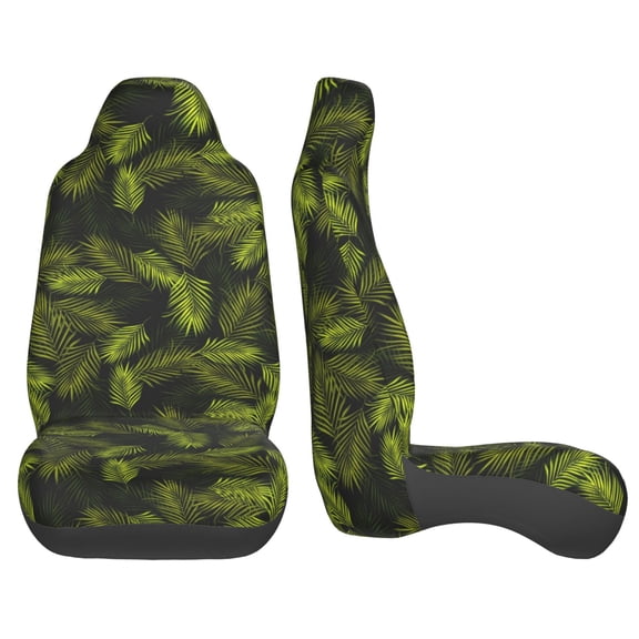 Sigee Tropical Palm Leaves Fern Leaf for Universal Car Seat Covers, Premium Car Seat Protector Set for Cars, SUVs, Trucks