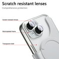 thumbnail image 4 of Cases for iPhone 13 Case with Card Holder [Compatible with MagSafe] [Camera Lens Protector] [RFID Blocking]  Plating Clear Case 2 in 1 Detachable Flip Wallet for iPhone 13, Silver, 4 of 11
