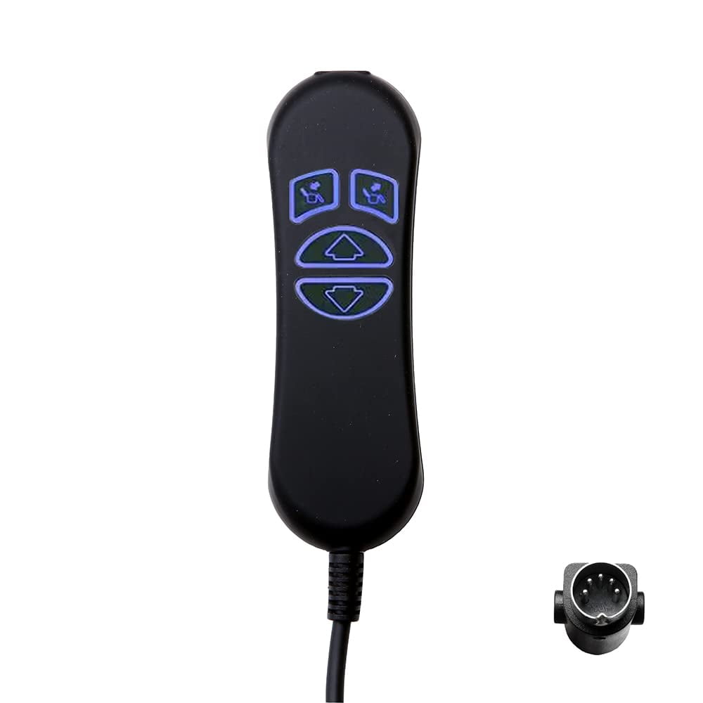 4 Button 5 Pin Prong Hand Control Handset Remote with USB and Backlight for Lift Chairs Electric Sofa Power Recliners