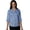 BLUE, variant on Women's V-Neck French Placket Stretch Blouse 5045