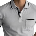 thumbnail image 5 of Vetsdori Short Sleeve Tops for Men Polo Work Pullover Summer Pocket Collar Travel Casual Mens Shirts Plain, 5 of 5