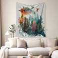 thumbnail image 2 of Flannel Fleece Twin Blanket, Soft Large Twin Blanket, Lightweight Cozy Plush Twin Blanket Fit Sofa Bed, 60"x80", Bird, 2 of 7