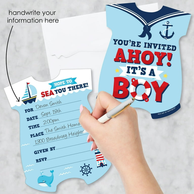 Ahoy its hotsell a boy invitations