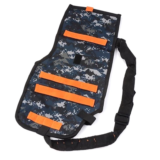 Mochila con correa ajustable, bolsillo trasero, bolsa de almacenamiento de balas para pistola de juguete
