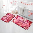 thumbnail image 5 of YIMEIS Happy Valentine's Day 17.7''*47.2'' Long Flannel Bath Mat, Non-Slip, Anti-Skid Rug for Bathroom Aisle & Bathtub Side, 5 of 7