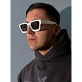 thumbnail image 4 of Square Sunglasses for Women Men Square Thick Frame Sun Glasses Simple Designer Style Shades, 4 of 7