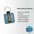 thumbnail image 2 of Llama Cute Faux Leather Square Keychain, 2 of 7