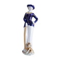 thumbnail image 2 of kowaku Ceramic Lady with Dog Statue Girl Figurine Collection Table Centerpiece Ornament Sculpture for Bedroom Entrance Cabinet Shelf Style D, 2 of 8