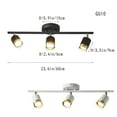 thumbnail image 6 of FSLiving Remote Control Track Lamp Multi-Directional Close to Ceiling RGB Lights Fixtures, 3 Heads for Sloped Vaulted Ceiling Modern Chandelier, 15ft Plug in Cord for Kitchen Island Closet, White, 6 of 7