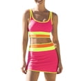 thumbnail image 3 of Tummy Control Swimsuits for Women High Waisted Neon Bikini Sets 3 Piece Sporty Bathing Suit with Skirt, 3 of 6