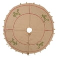 thumbnail image 1 of Vickerman QTX17421 60 in. Burlap Jingle Collection Tan Tree Skirt, 1 of 4