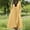 Yellow plus size maxi dress a1, variant on Uscallm Women Plus Size V Neck Long Sleeve Flowy A-Line Maxi Dress Casual Loose Solid Boho Travel Dresses, Yellow S