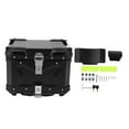 thumbnail image 2 of Motorcycle Top Case 45L Aluminum Alloy Tail Box Motorcycle Trunk Rear Luggage with Quick Release Plate Back Cushion for, 2 of 7