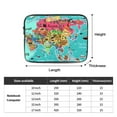 thumbnail image 3 of Cartoon Map of Asia 13 inch Portable Laptop Sleeve Compatible with MacBook Air Notebook Computer Case for Men Women College School Students, 3 of 7