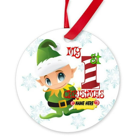 cafepress personalized baby elf first christmas round cafepress personalized baby elf first christmas round
