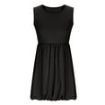 thumbnail image 6 of Otvok Ladies Fashion Sleeveless Round-Neck Solid Pocket Dress Short Mini Dresses, 6 of 6