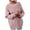 Pink, variant on Towmus Women's Oversized Sweaters Batwing Sleeve Mock Neck Jumper Tops Chunky Knit Pullover cute Sweater