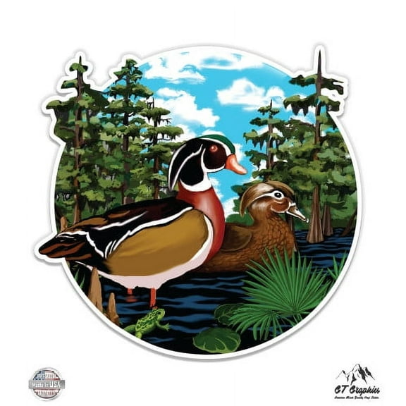 Ducks - 3" Vinyl Sticker - For Car Laptop I-Pad Phone Helmet Hard Hat - Waterproof Decal