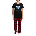 thumbnail image 4 of CafePress - Heart And Thistle Women's Dark Pajamas - Women's Short Sleeve Print T-Shirt and Pants Dark Cotton Pajama Set, 4 of 7