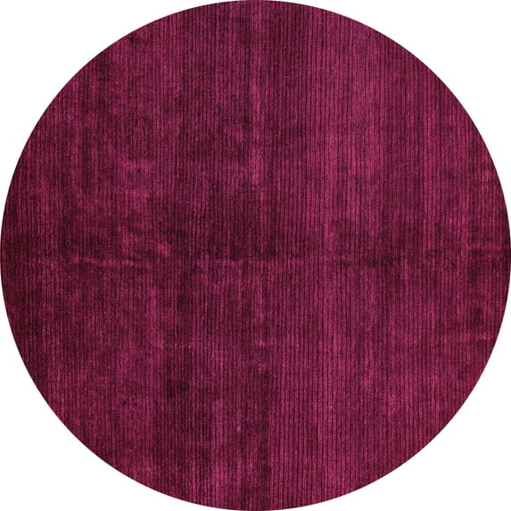 Ahgly Company Indoor Round Abstract Purple Modern Area Rugs, 8' Round