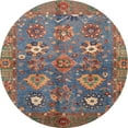 thumbnail image 1 of Ahgly Company Indoor Round Abstract Chestnut Brown Oriental Area Rugs, 3' Round, 1 of 6