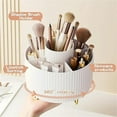 thumbnail image 4 of 1PC 360 °   Rotating Makeup Organizer Multi-Functional Plastic Cosmetic Storage with 5 Compartments Brush Holder for Desktop, 4 of 9